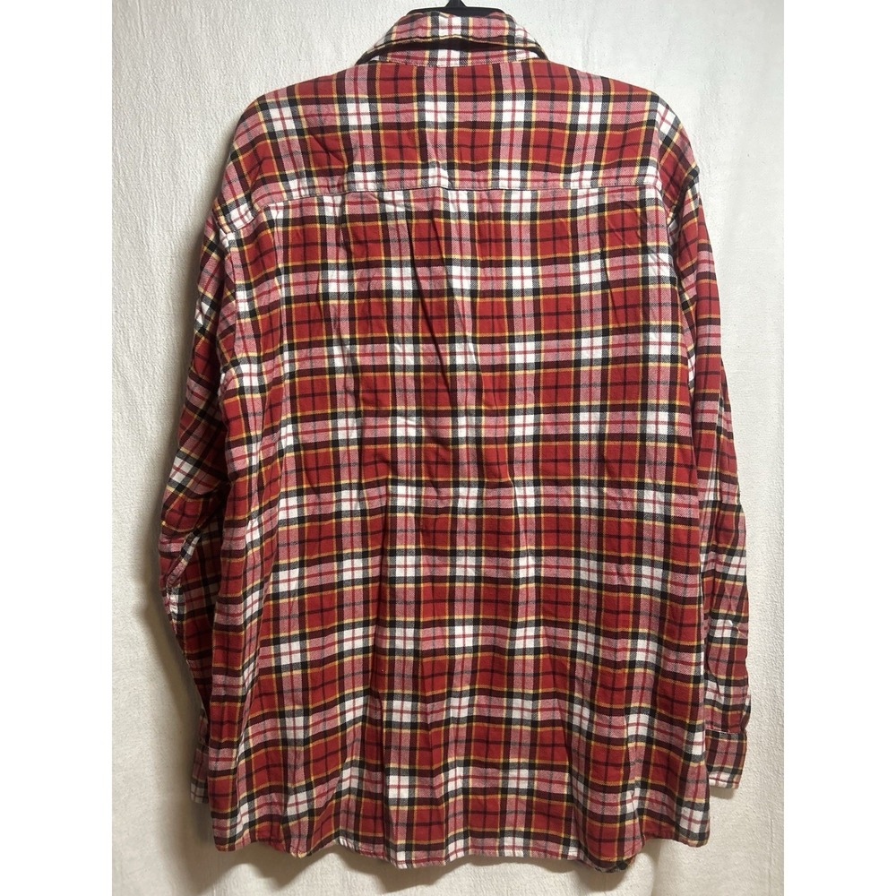 Polo Jeans Co. Men's Flannel Red Black Plaid Button Up Shirt Size L - Picture 3 of 3